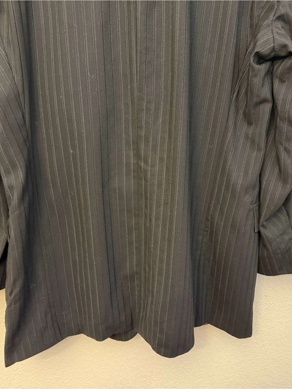 Hugo Boss Sz 44R Black Pinstripe Blazer as seen in Scorsese movie wool Y2K